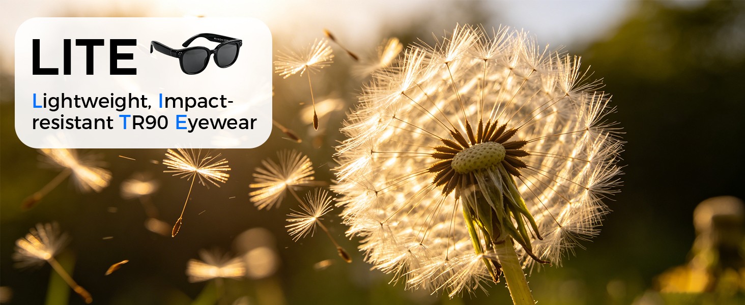 Lightweight, impact-resistant TR90 eyewear